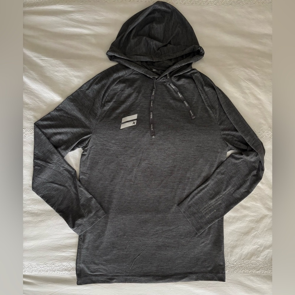 HURLEY Exist Long Sleeve Pullover Hooded Tee Shirt Size Medium